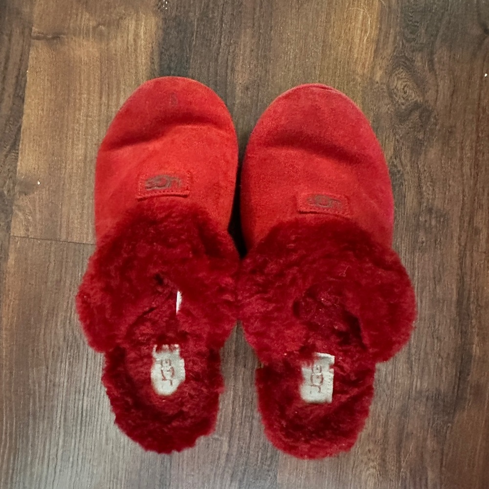 Red Ugg Slippers, Size 9 women’s